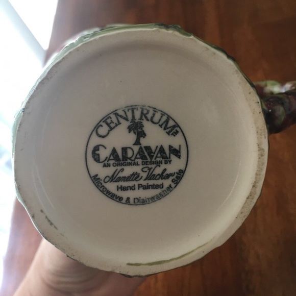 Tropical pattern ceramic mug set - Picture 3 of 3